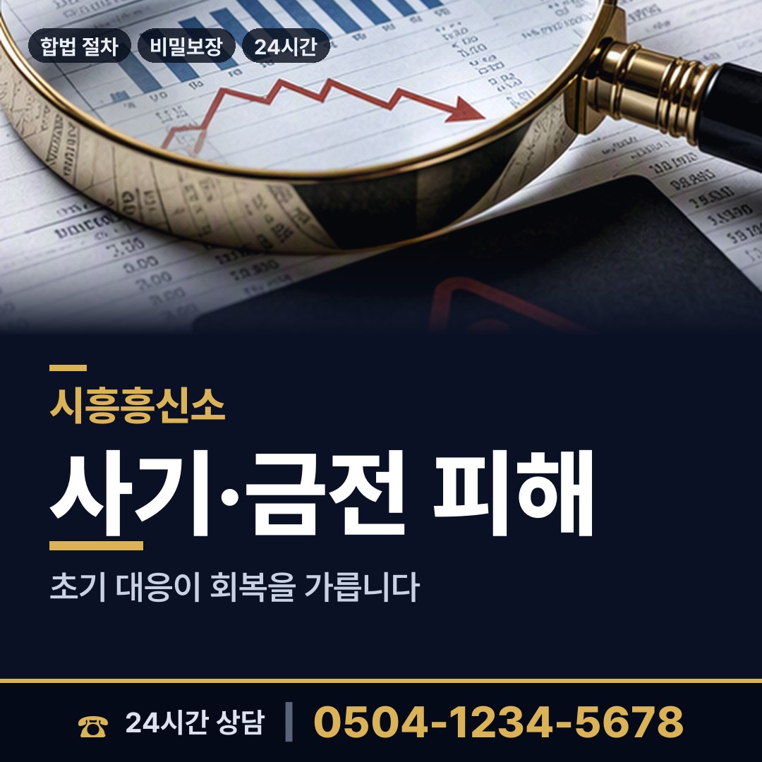 시흥 정왕1동 사설탐정의뢰 상담 안내
